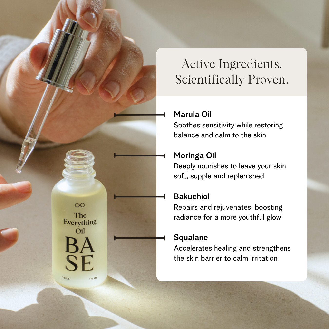 The Everything Oil by BASE SKNCARE - This multifunctional formula works as a lip treatment, massage oil, cuticle cream and dry patch remedy.