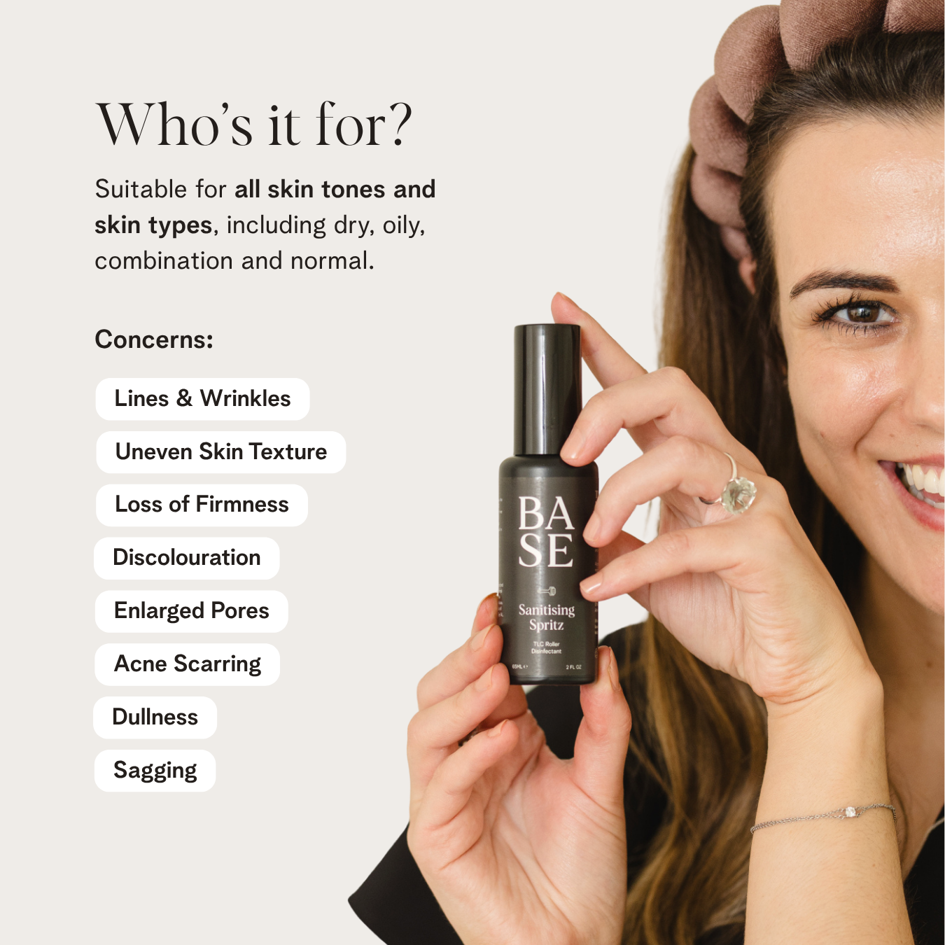 Sanitising Spritz by BASE SKNCARE - Alcohol free sanitiser spray