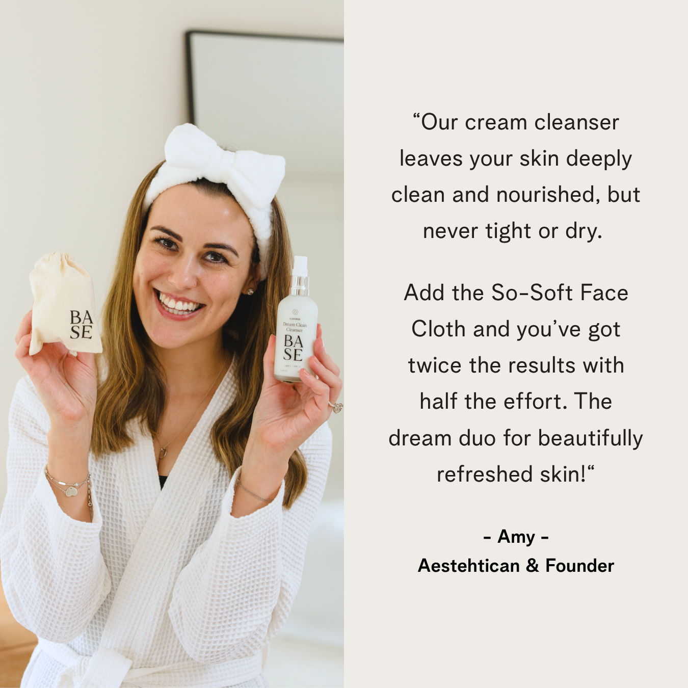 Dream Clean Cleanser by BASE SKNCARE - Nourishing cream cleanser that melts away makeup, SPF and impurities.