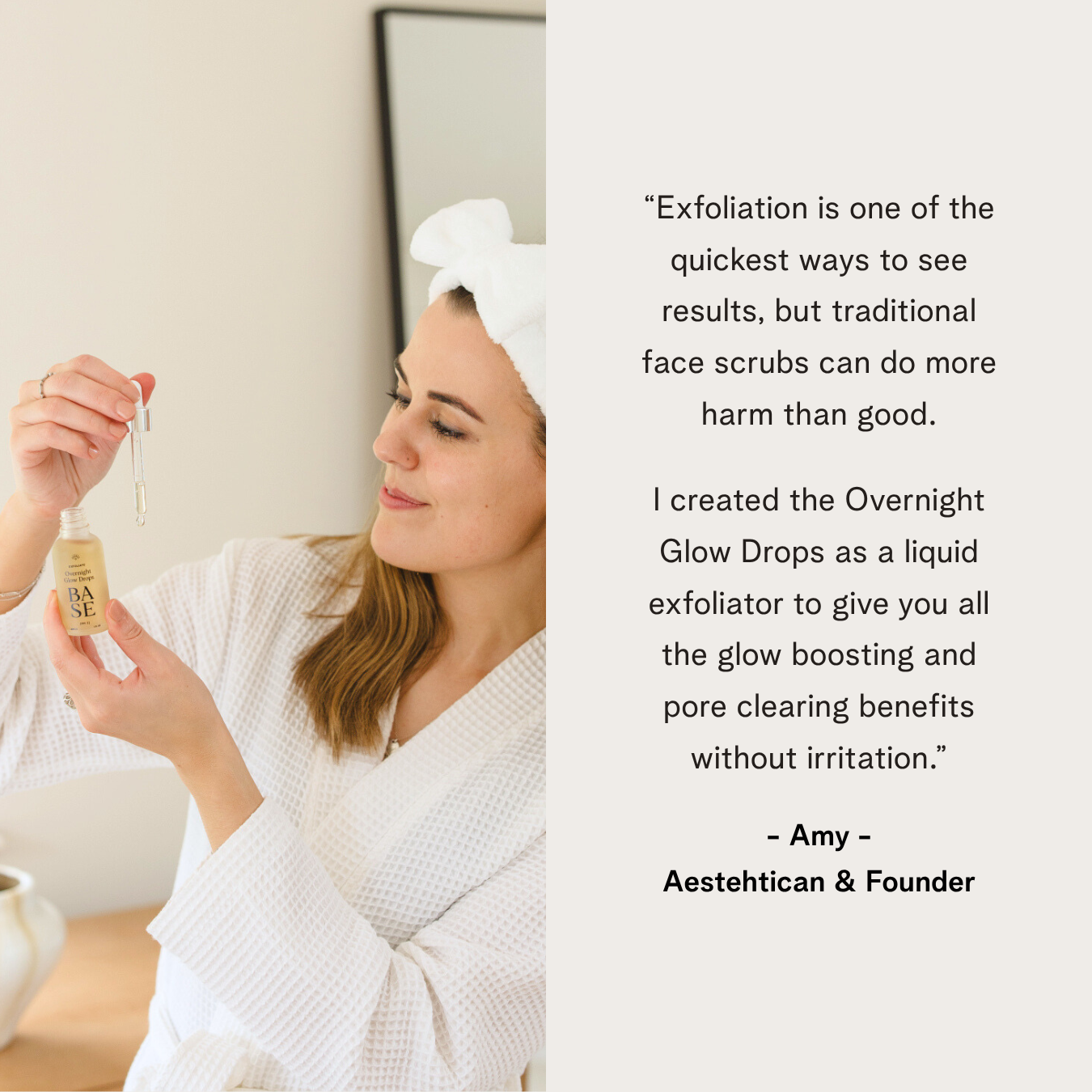 Overnight Glow Drops by BASE SKNCARE - Wake up to the glow you have always wanted with this gentle yet powerful liquid exfoliator