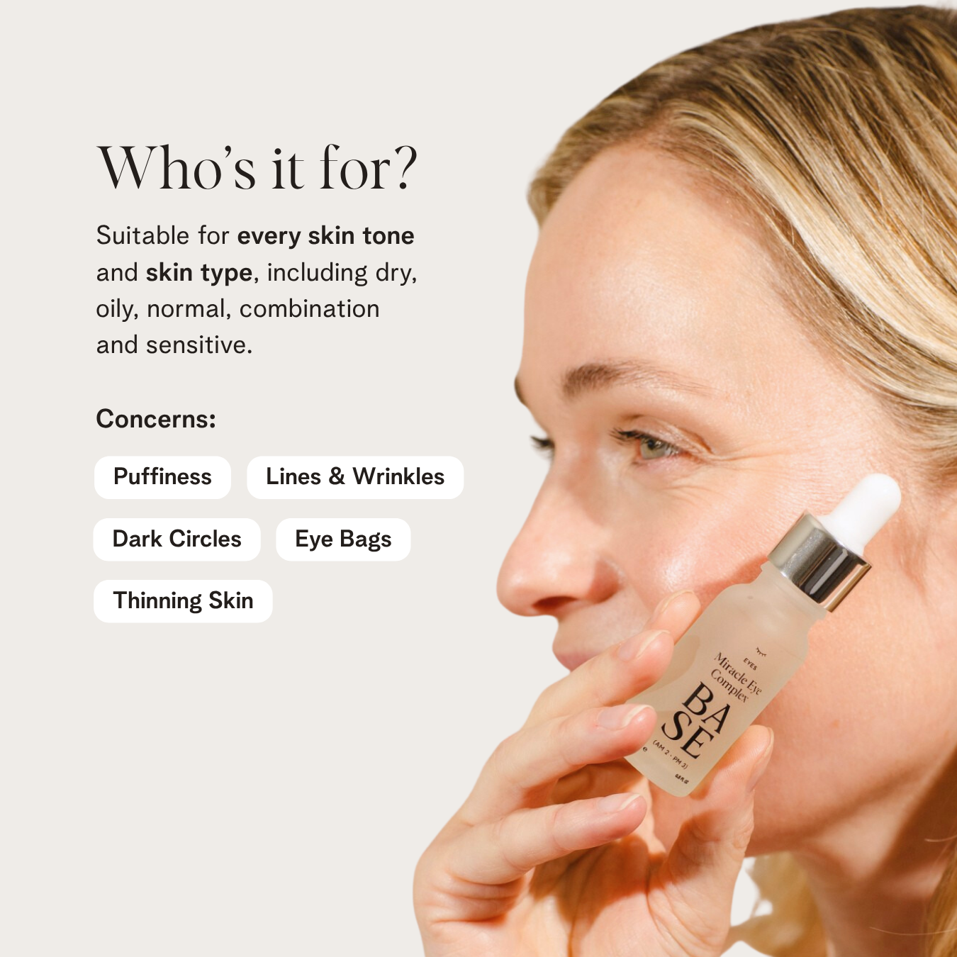 Miracle Eye Complex by BASE SKNCARE - The ultimate 3 in 1 eye renewal serum.