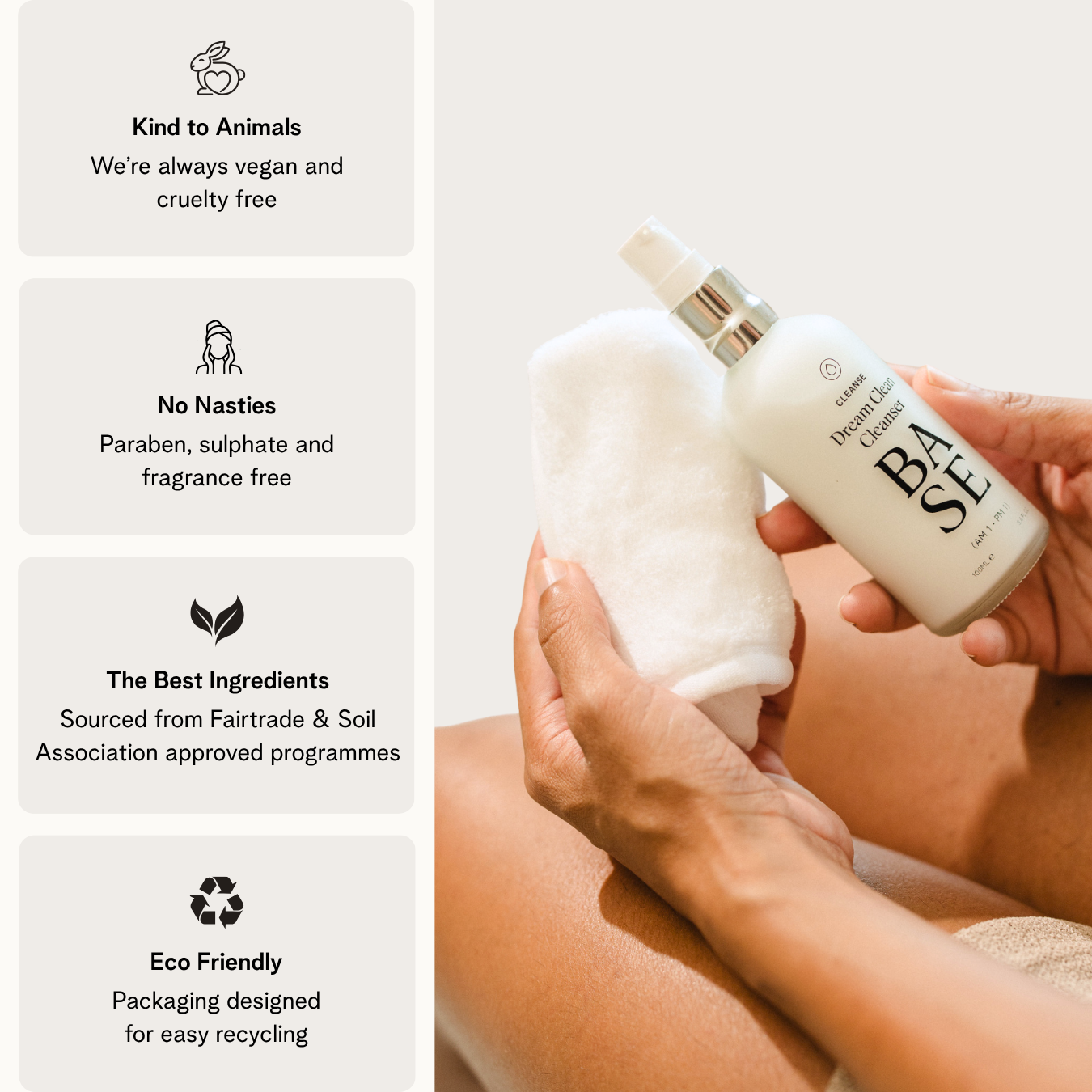 Dream Clean Cleanser by BASE SKNCARE - Nourishing cream cleanser that melts away makeup, SPF and impurities.