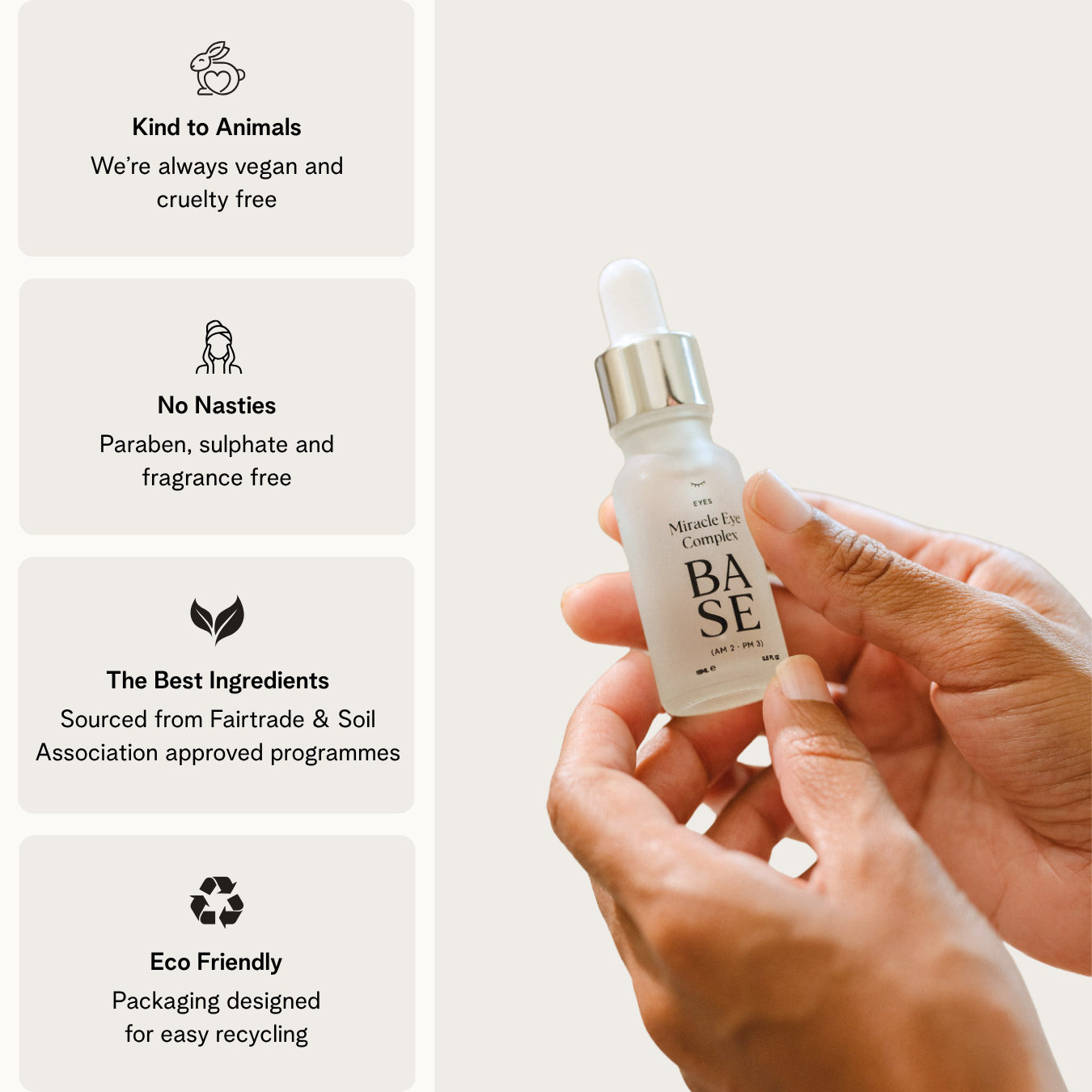 Miracle Eye Complex by BASE SKNCARE - The ultimate 3 in 1 eye renewal serum.