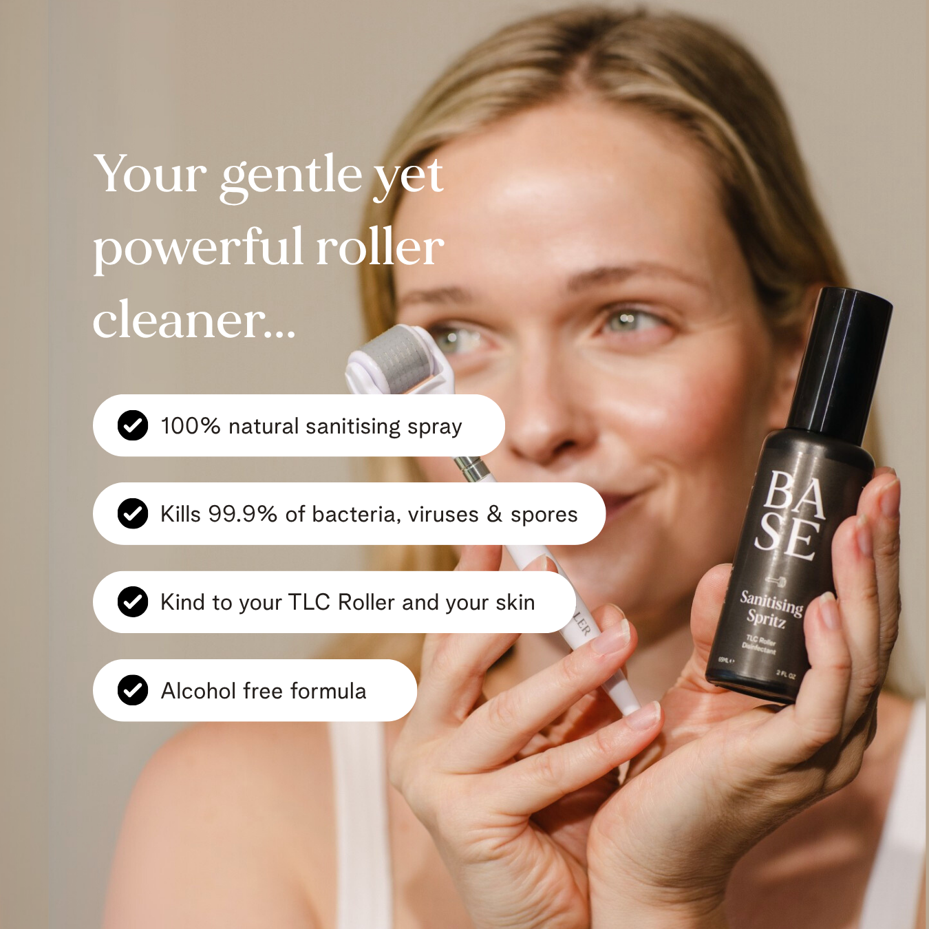 Sanitising Spritz by BASE SKNCARE - Alcohol free sanitiser spray