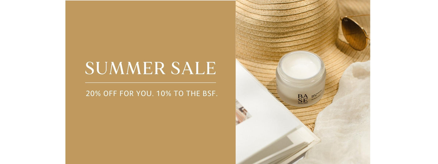 BASE SKNCARE Summer Sale - Inline with Sun Awareness and the British Skin Foundation