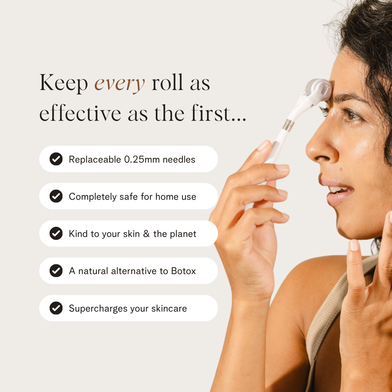 TLC Roller Head by BASE SKNCARE - Replacement microneedling head - 0.25mm