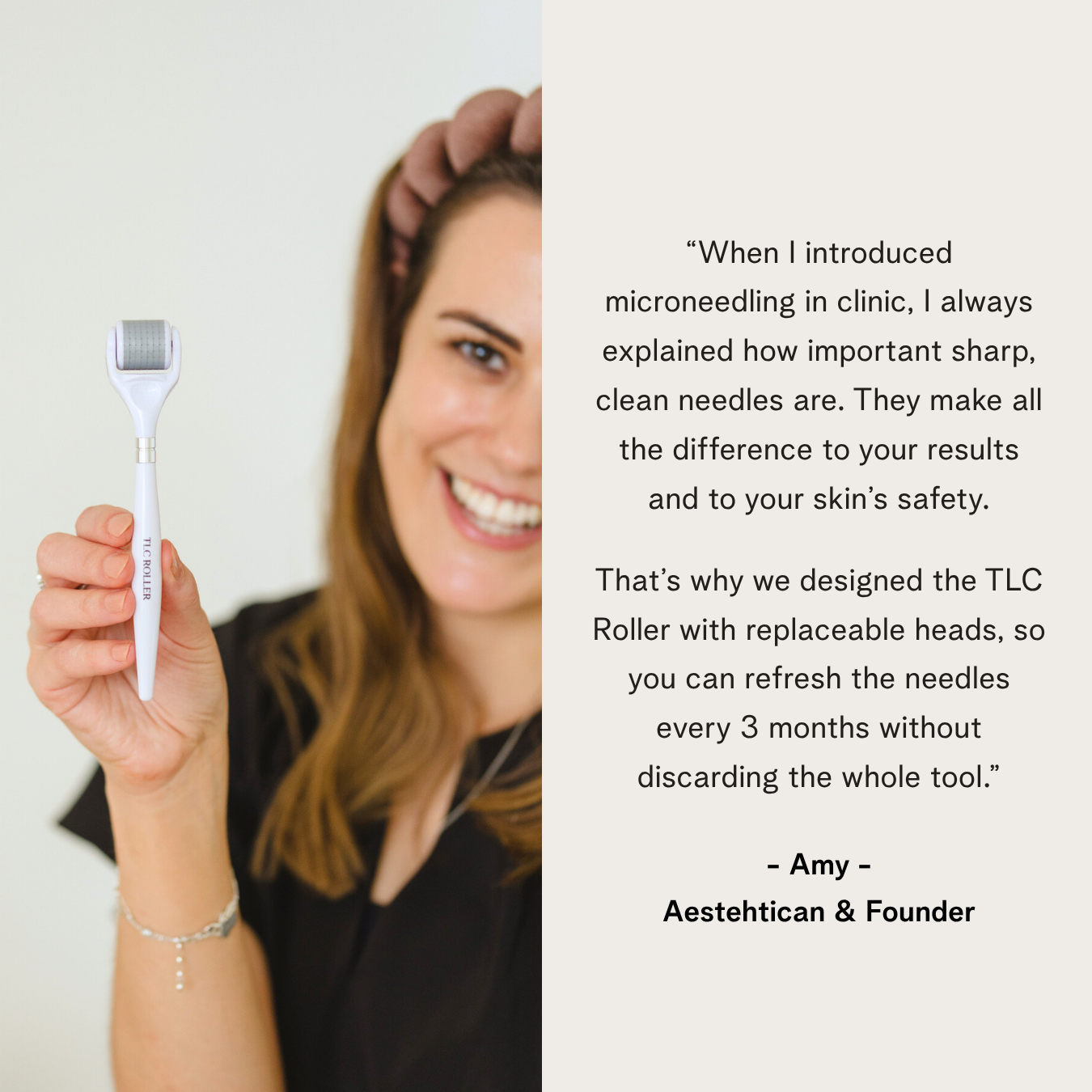 TLC Roller Head by BASE SKNCARE - Replacement microneedling head - 0.25mm