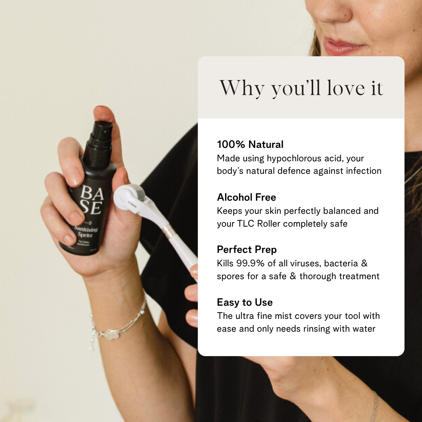 Sanitising Spritz by BASE SKNCARE - Alcohol free sanitiser spray 