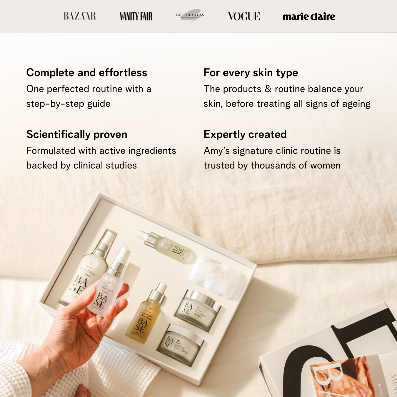 The 5 Minute Kit by BASE SKNCARE - The only skincare routine you will ever need. 