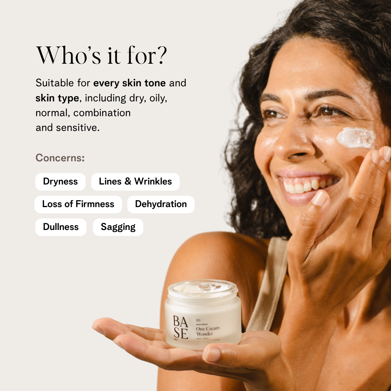 One Cream Wonder by BASE SKNCARE - All in one moisturiser designed to deliver hydration and nourishment around the clock.