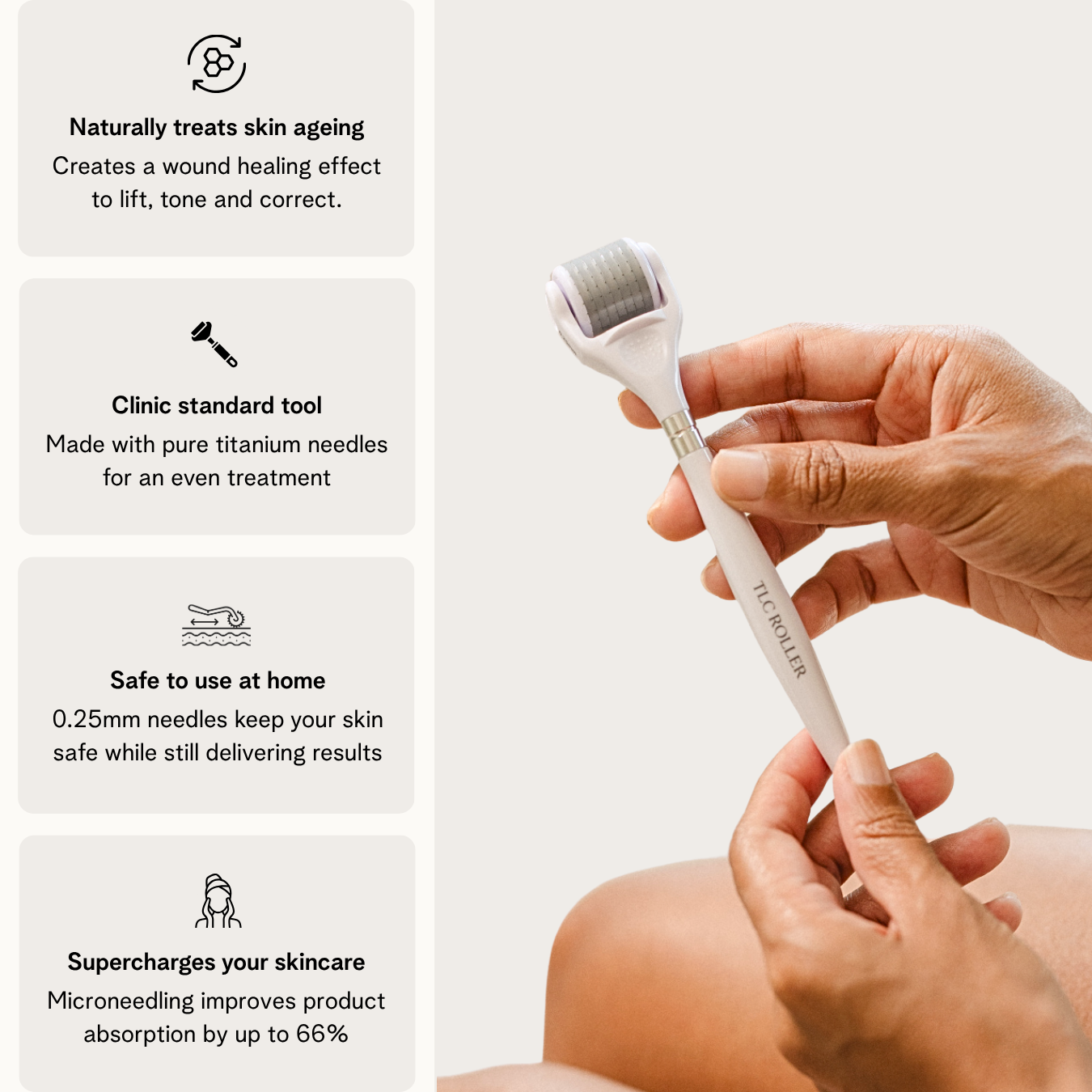 TLC Roller Head by BASE SKNCARE - Replacement microneedling head - 0.25mm