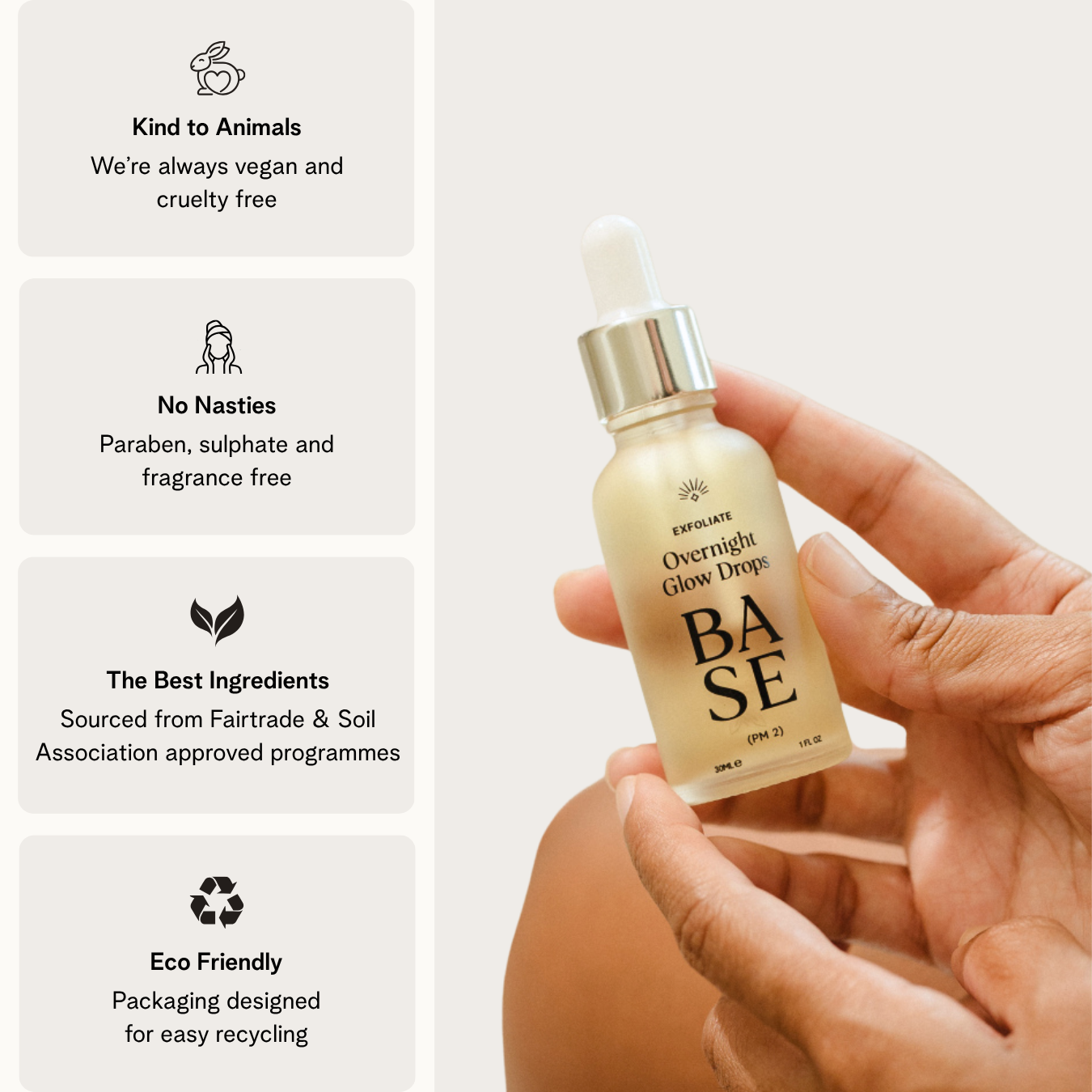 Overnight Glow Drops by BASE SKNCARE - Wake up to the glow you have always wanted with this gentle yet powerful liquid exfoliator