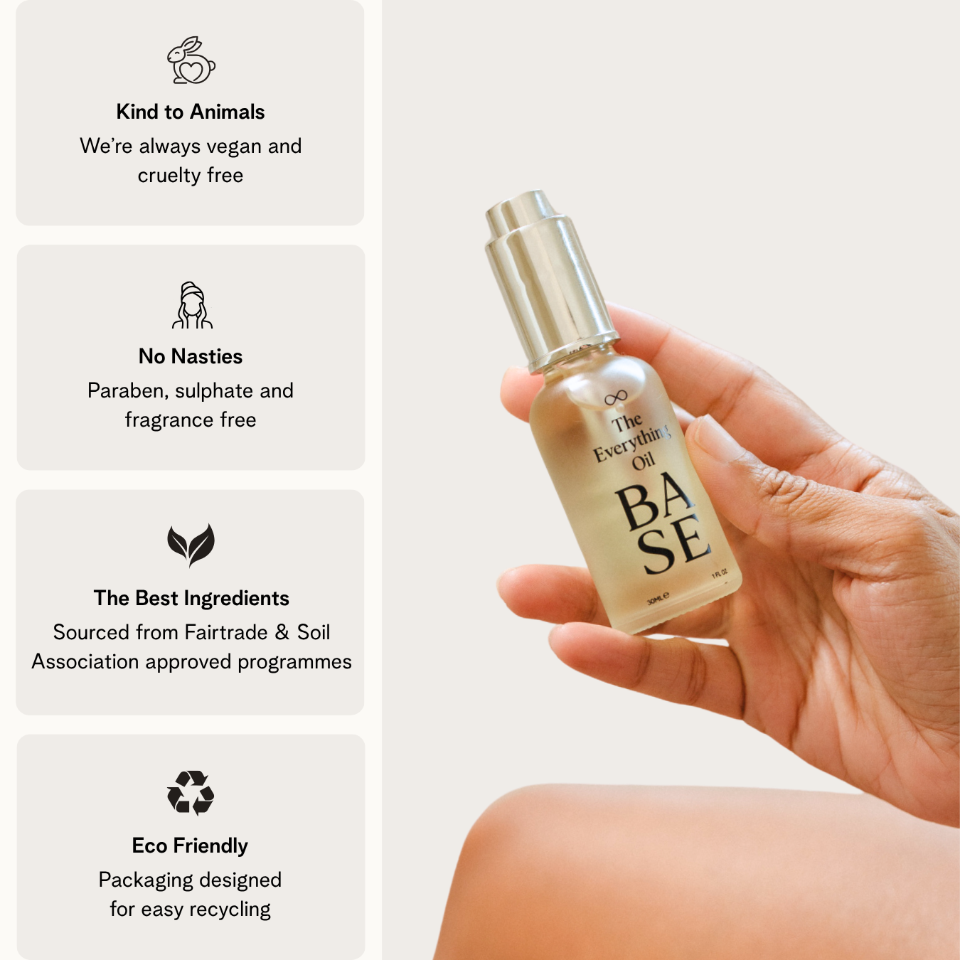 The Everything Oil by BASE SKNCARE - This multifunctional formula works as a lip treatment, massage oil, cuticle cream and dry patch remedy.